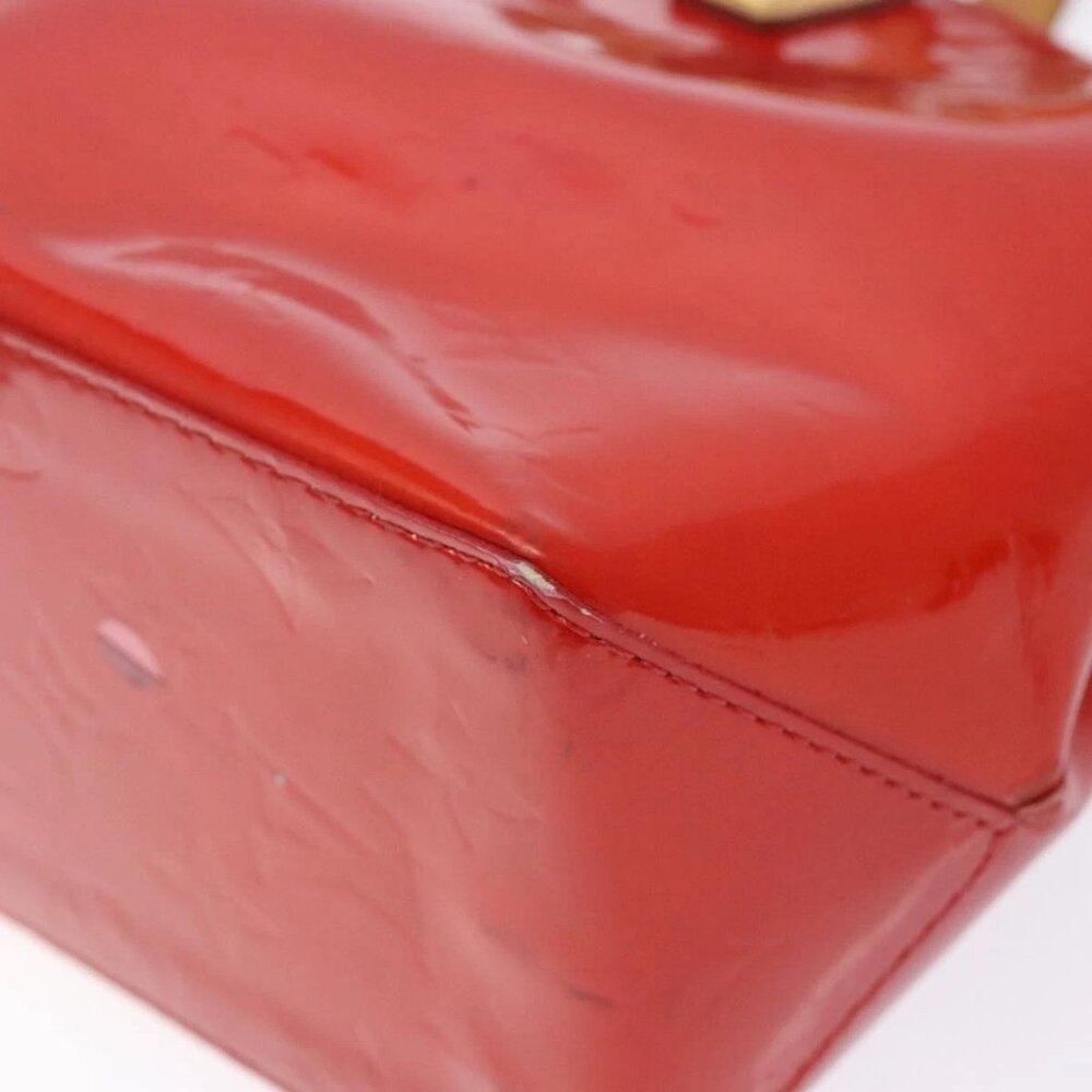 LOUIS VUITTON Monogram Vernis Reade PM Hand Bag Red Rouge M91088 LV Auth ep10876 - Picture 4 of 16